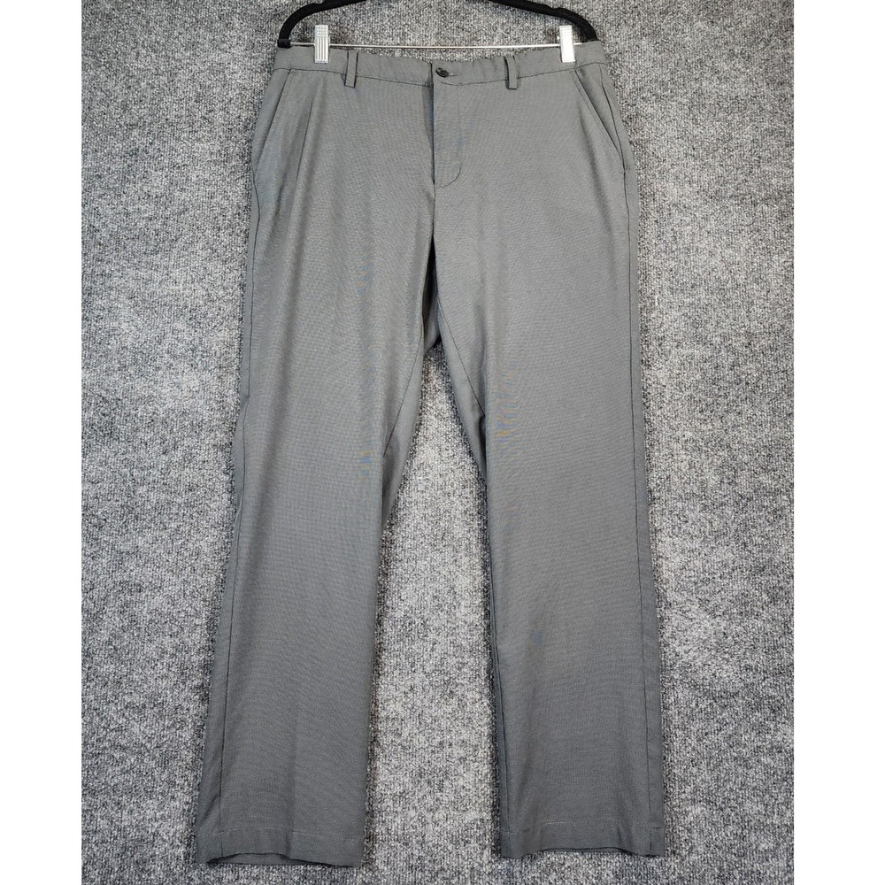 Greg Norman Mens Performance Golf Travel Stretch Houndstooth Chino Pants 34x30